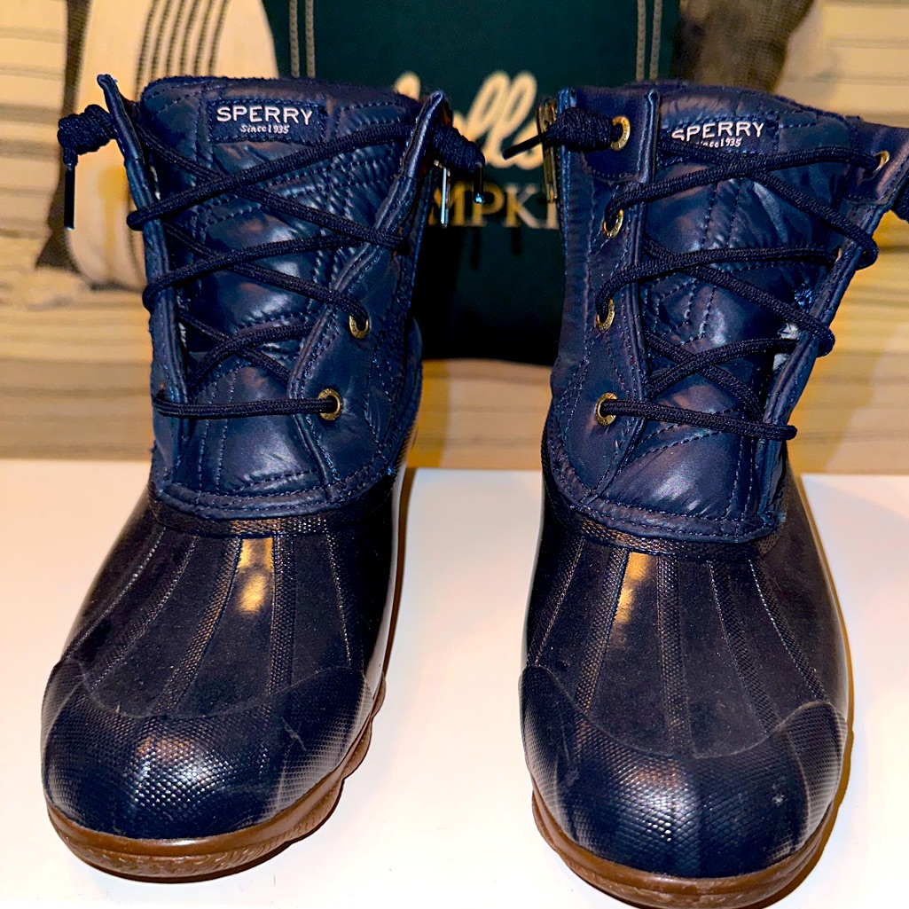 Navy Sperry Boots